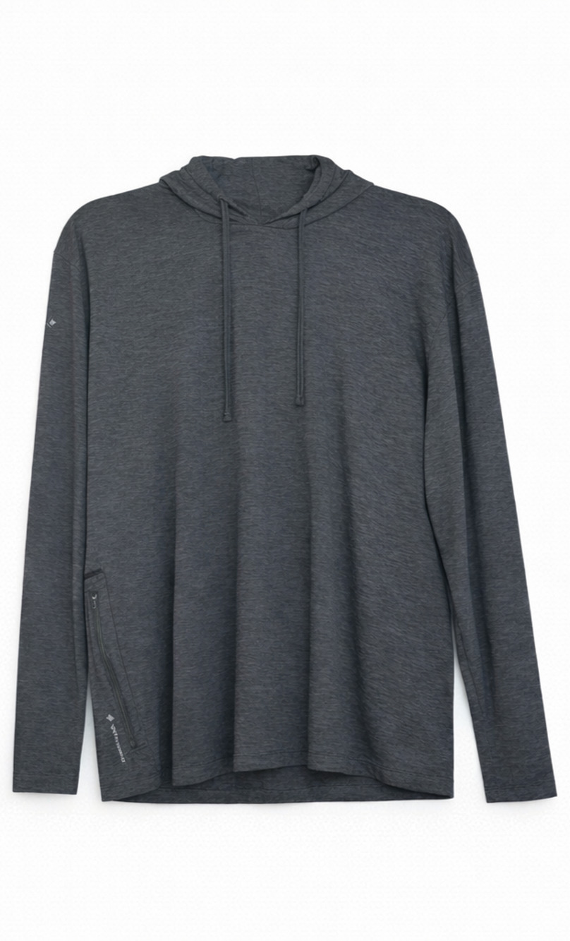 Anetik Vint Sun Hoodie Shirt Mens 3XL Gray UPF Fishing Hiking Performance